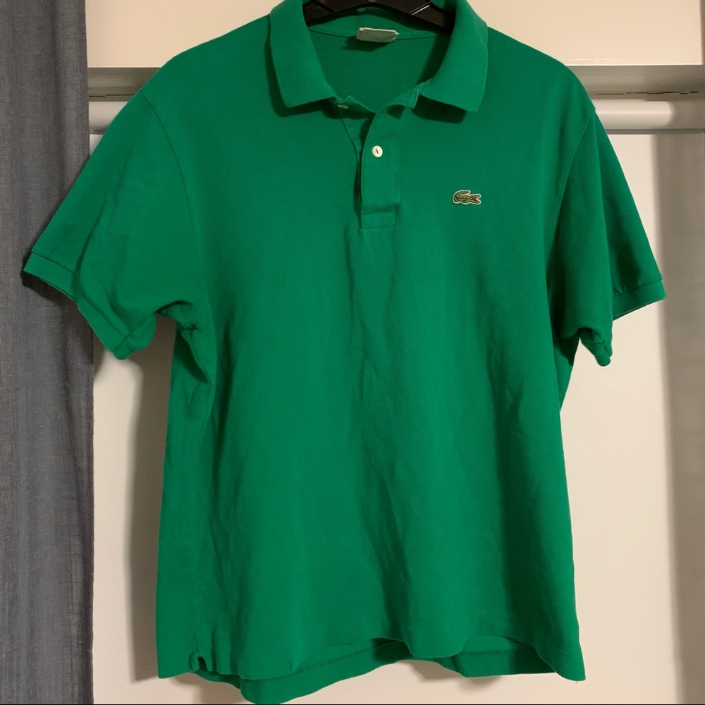 Green Lacoste Polo, size 6 L